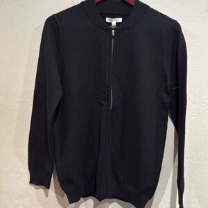 Black cardigan zip up